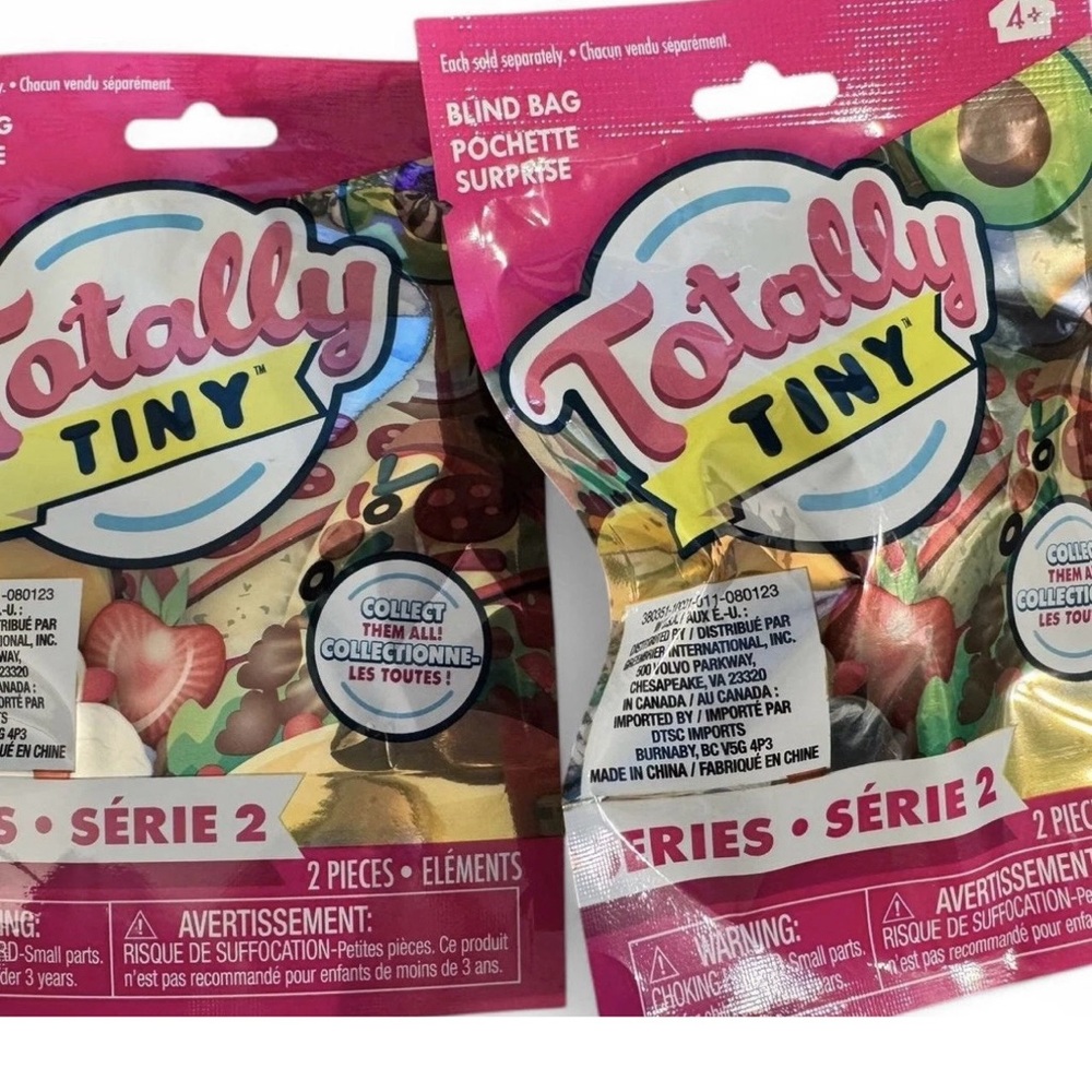 Lot Of 2 Totally Tiny Blind Bags - Series 2- Two Per‎ Bag - Food Collectable